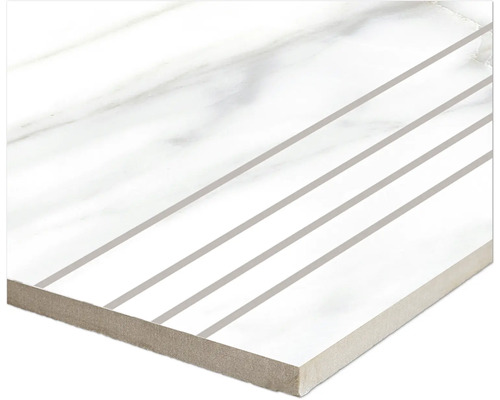 Fliesenmuster mit linearem Dekor auf glatter Oberfläche