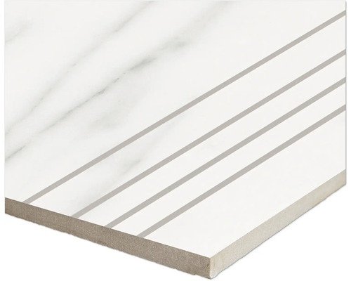 Weisse Fliese mit Streifenmuster