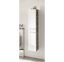 Hochschrank FACKELMANN Verona rechts BxHxT 30 x 162 cm x 31,8 cm Frontfarbe weiß glanz Korpus Nussbaum 73181