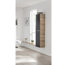 Armoire haute FACKELMANN B.brillant lxhxp 30 x 162 cm x 31,8 cm couleur de façade anthracite brillant 84057