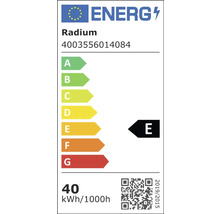 Étiquette énergétique avec la classe d''efficacité énergétique E