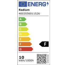 Étiquette énergétique de la marque Radium avec la classe d''efficacité énergétique F