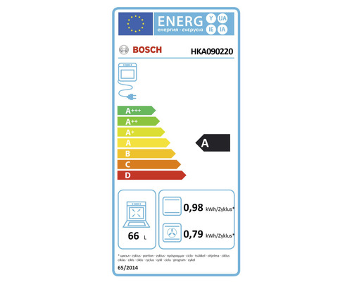 Étiquette énergétique Bosch HKA090220