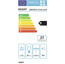 Exquisit UBH 08-2.2 Inox Look Energieeffizienzklasse B