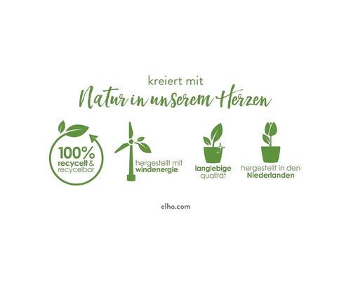 Symboles pour cent pour cent recyclé et recyclable, fabriqué avec de l''énergie éolienne, qualité durable et fabriqué aux Pays-Bas