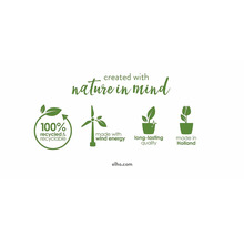 100 pour cent recyclé et recyclable, fabriqué avec de l''énergie éolienne, qualité durable, fabriqué en Hollande