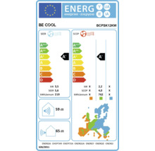Étiquette énergétique pour climatiseur avec classe d''efficacité énergétique A+