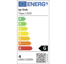 Étiquette énergétique pour la lampe Tp-Link Tapo L920 avec la classe d''efficacité énergétique G
