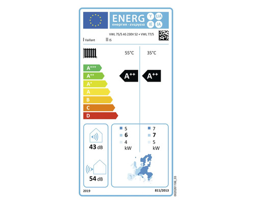 Étiquette énergétique Vaillant pour les appareils de chauffage
