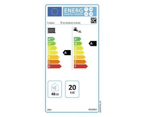 Étiquette énergétique Vaillant VCI 20/26CS/1-5 (N-DE)