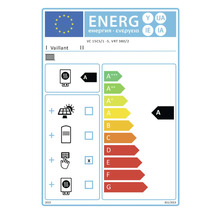 Étiquette énergie Vaillant avec classe d'efficacité énergétique A
