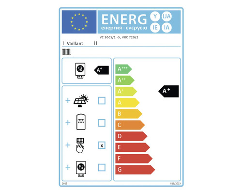 Vaillant Energielabel A Plus
