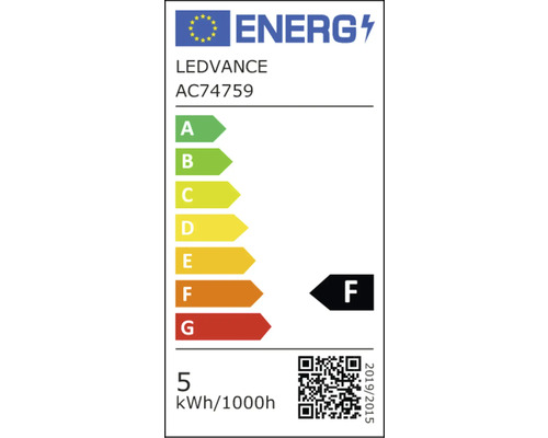 Energielabel Ledvance, Energieeffizienzklasse F
