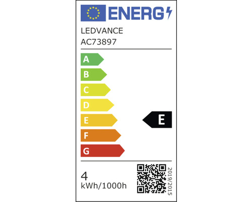 LEDVANCE Energielabel mit der Energieeffizienzklasse E