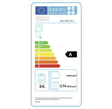 Energielabel für PKM BIC4 GKU-IX-2 Backofen, Energieeffizienzklasse A, 54 Liter Volumen und 0.74 Kilowattstunden pro Zyklus