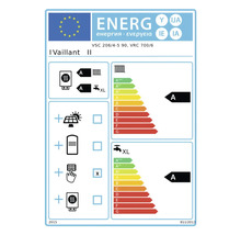 Energielabel für Vaillant VSC 206/4-5 90, VRC 700/6 mit Energieeffizienzklasse A