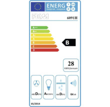 Étiquette énergétique PKM 6091H avec classe d'efficacité énergétique B