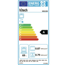 Étiquette énergétique pour un four H-Tech avec la classe d'efficacité énergétique A.