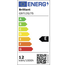 Étiquette énergie de la marque Brilliant, modèle G97135/75, classe d''efficacité énergétique E