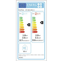 Étiquette énergétique pour EcoFlow EF-WA-H01-3 avec classe d'efficacité énergétique A