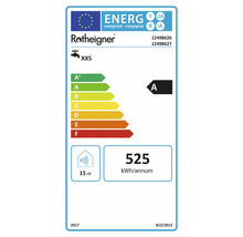 Rotheigner Energieetikett A mit einem Jahresverbrauch von 525 Kilowattstunden