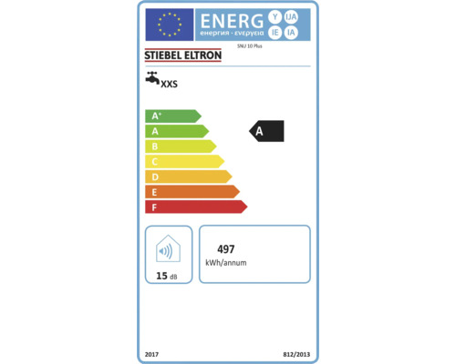 Stiebel Eltron Logo SNU 10 Plus Energielabel