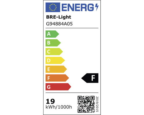 Étiquette énergétique BRE-Light G94884A05 avec classe d'efficacité énergétique F