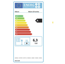 Aduro 23 Serie Energielabel mit Energieeffizienzklasse A und 6,3 Kilowatt