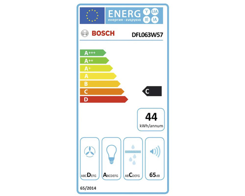 Bosch DFL063W57 Energieeffizienzklasse C