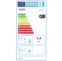 Étiquette énergétique pour Nort Nitra avec classe d'efficacité énergétique A+ et 6,8 kilowatts