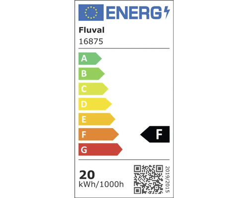 Fluval Energielabel 16875 mit der Energieeffizienzklasse F