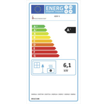 Energielabel Westminster K85F II mit der Energieeffizienzklasse A+ und 6,1 Kilowatt