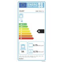 Étiquette énergétique Exquisit EHE 156-2.1U, classe d'efficacité énergétique A