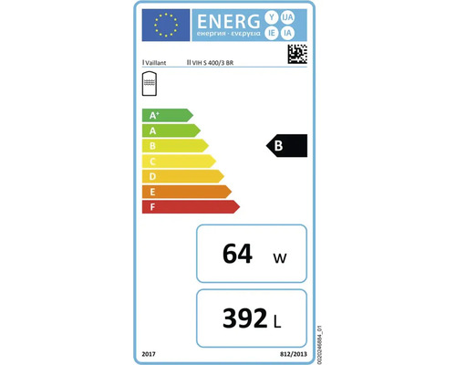 Étiquette énergétique Vaillant VIH S 400/3 BR