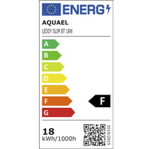 Energieeffizienzlabel für Aquael Leddy Slim BT 18 Watt Leuchte mit Effizienzklasse F