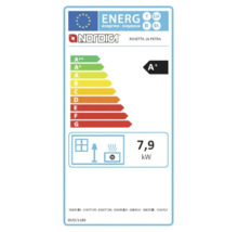 Energieeffizienzlabel für La Nordica Rosetta 16 Petra Kaminofen mit Energieeffizienzklasse A plus und 7,9 Kilowatt Nennwärmeleistung