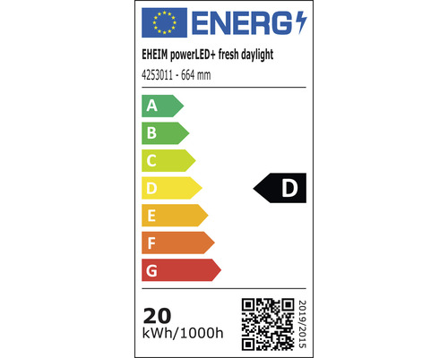 Energielabel für EHEIM powerLED+ fresh daylight 4253011-664 mm