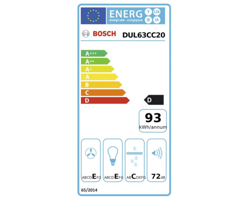 Bosch DUL63CC20 Energieeffizienzlabel