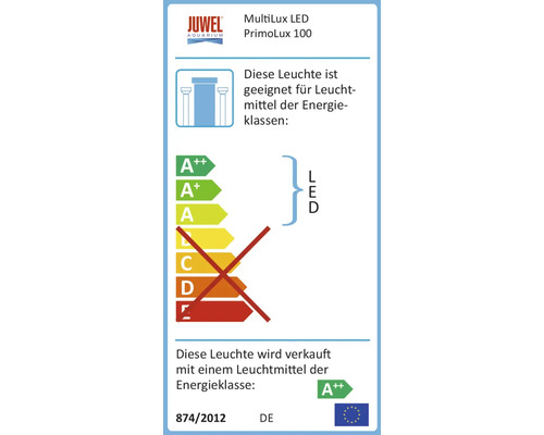 Juwel MultiLux LED PrimoLux 100 label d''efficacité énergétique