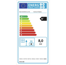Étiquette énergétique Hark Avenso ECOplus avec classe d''efficacité énergétique A+ et 8,0 kilowatts