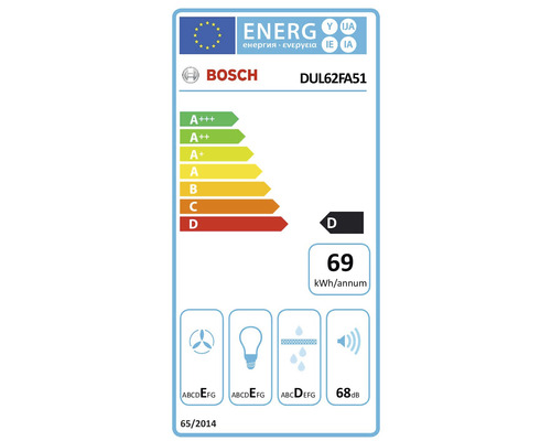 Bosch DUL62FA51 Dunstabzugshaube Energielabel