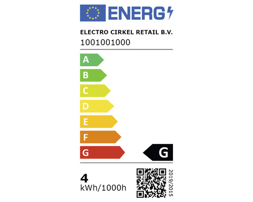 Energielabel mit Energieeffizienzklasse G