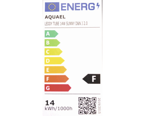 Energielabel für Aquael Leddy Tube 14 Watt Sunny D&N J 2.0