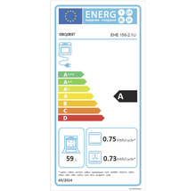 Exquisit Energieetikett EHE 156-2.1U, Energieeffizienzklasse A, Stromverbrauch 0,75 kWh pro Zyklus