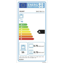 Exquisit Energieetikett EHE 156-2.1U, Energieeffizienzklasse A, 59 Liter Volumen