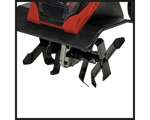 Detailansicht einer Motorhacke