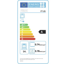 Energielabel für den PKM F7-2S Backofen, Energieeffizienzklasse A, 54 Liter Volumen
