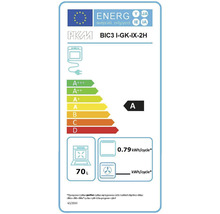 Étiquette énergétique pour four PKM BIC3 I-GK-IX-2H avec classe d''efficacité énergétique A, volume de 70 litres et 0,79 kilowattheure par cycle