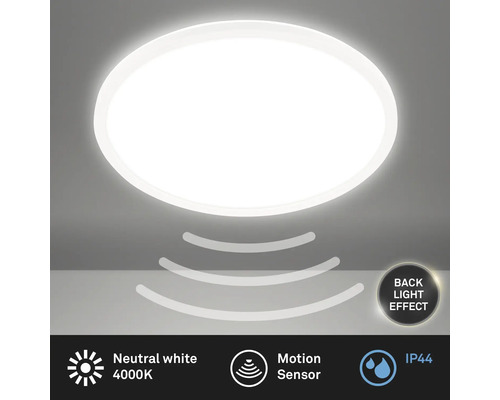 Plafonnier rond avec détecteur de mouvement et indice de protection IP44