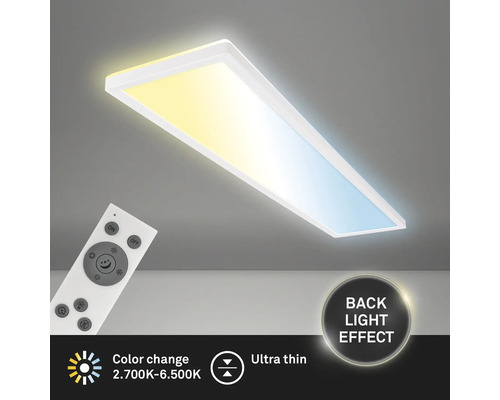 Plafonnier rectangulaire avec changement de couleur et télécommande